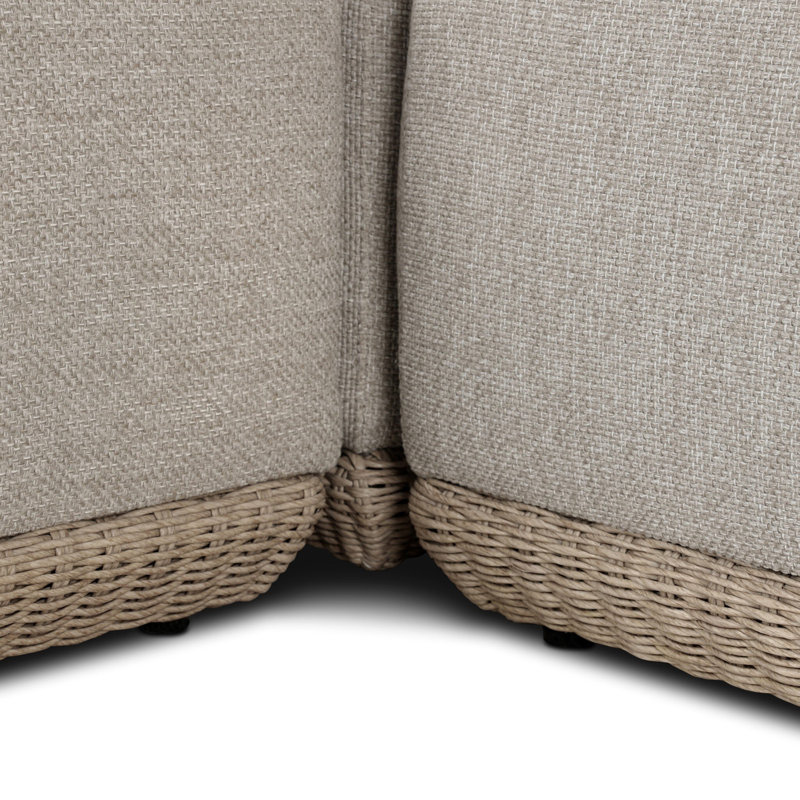 Penryn Outdoor 3 Pc Sectional W/ Ottoman