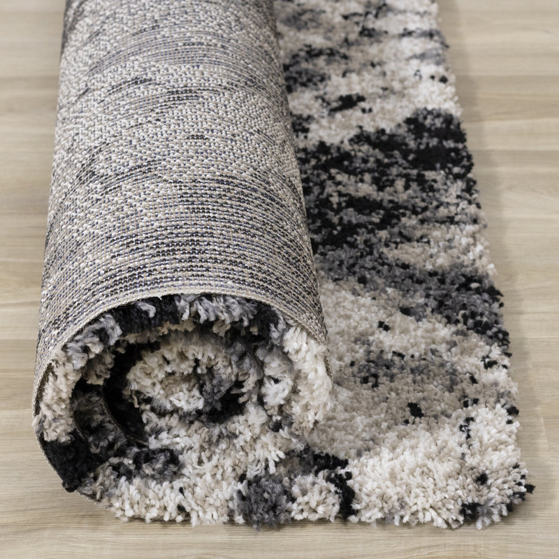Ahkeel Rectangle Power Loom Polypropylene Area Rug in Cream, Rectangle 6'7" x 9'6"