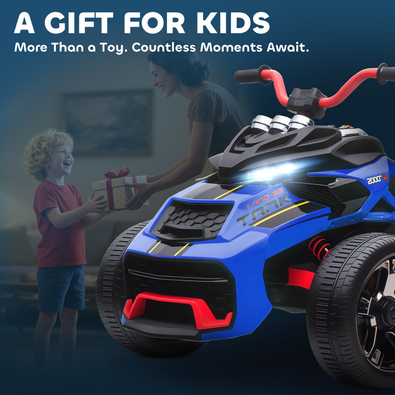 HOMCOM Battery Powered Ride On, Blue