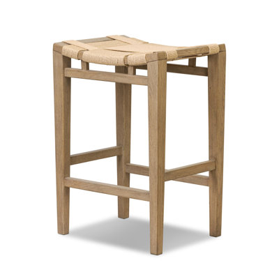 Norma Stool with Solid Wood Frame