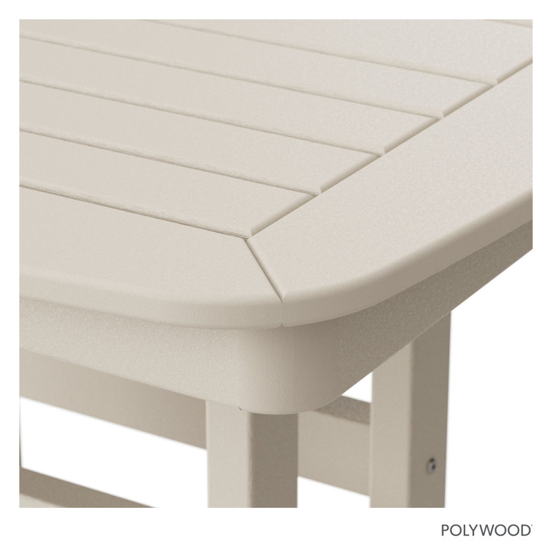 Table de bar POLYWOOD Nautical, Sable, L 36,75 po x L 36,75 po x H 42 po