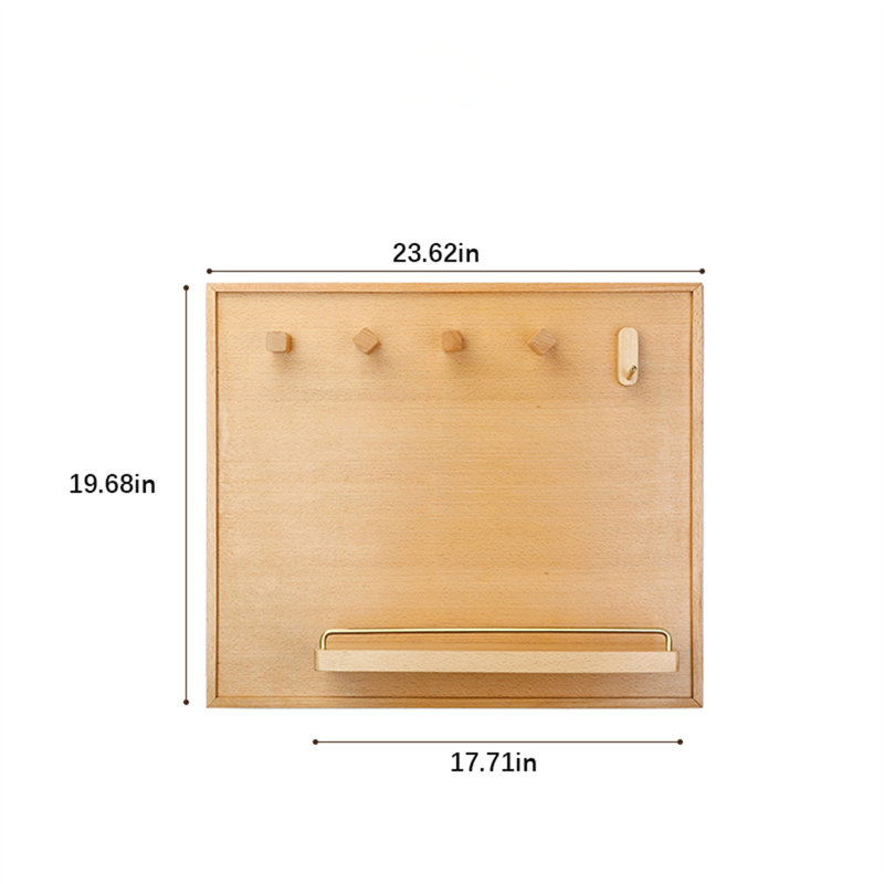 Tablette moderne moderne et multifonctionnelle en toile et en bois massif, H 19,68 po x l 17,71 po x P 2 po