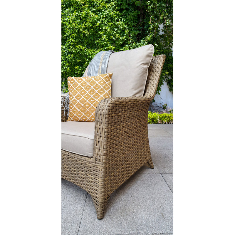 Dunnes 2 Seater Rattan Conversation Set, Brown