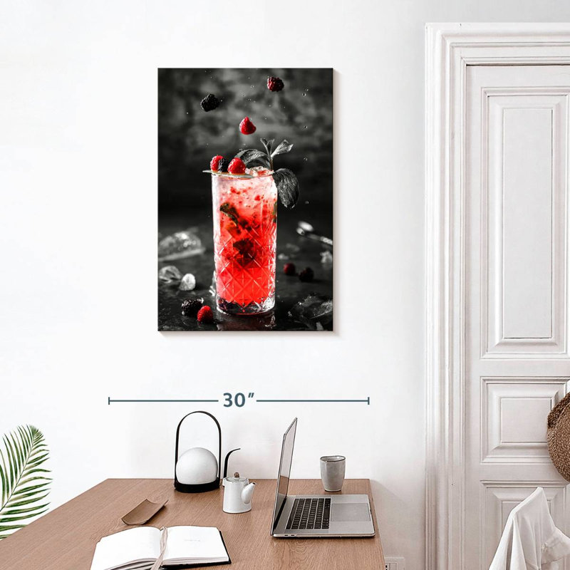 Pop Pop Berry Cocktail, H 30 po x l 20 po x P 1,25 po