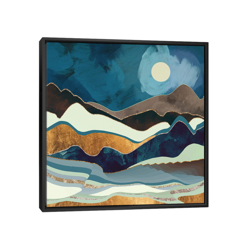 «Autumn Hills», reproduction d'impression, Aucun mat, H 18 po x l 18 po x 1,5 po, Toile avec cadre noir