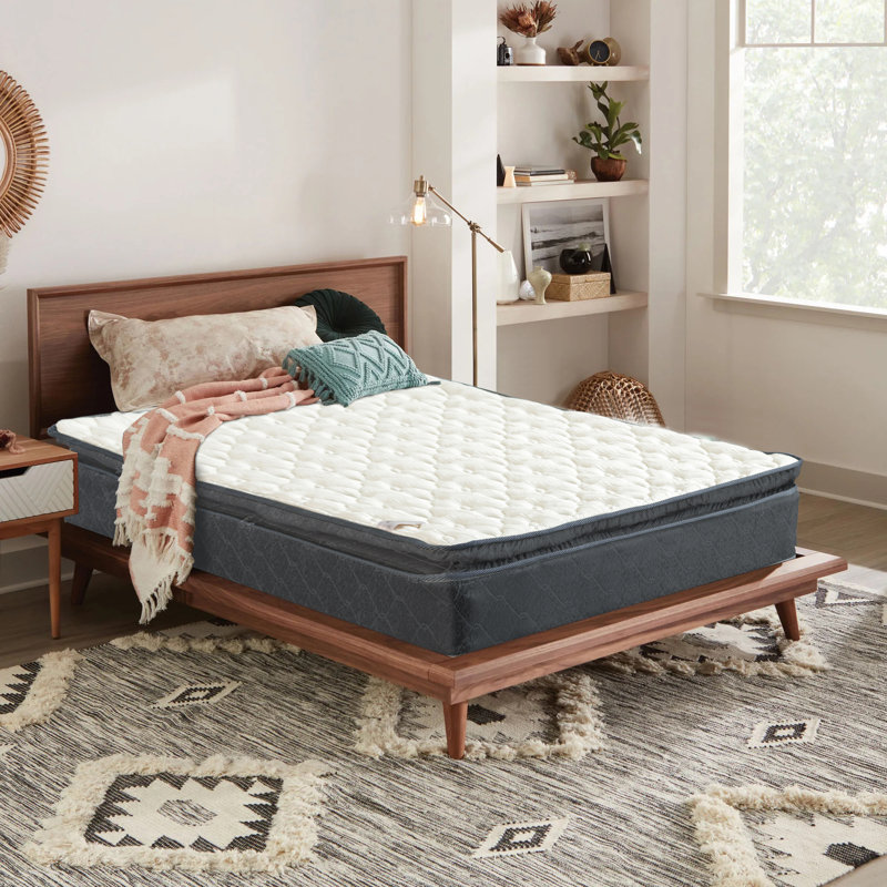 Landin 9" Memory foam PillowTop Hybrid PocketSpring Mattress Medium Firm Comfort Black, Queen, No Box Spring