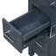Meuble-lavabo 24 po avec lavabo en céramique, armoire de salle de bain en panneau de fibres à densité moyenne avec 1 porte, 1 tiroir rabattable et 2 tiroirs, meuble-lavabo à fermeture en douceur avec tablette réglable et poignées argentées-132981512