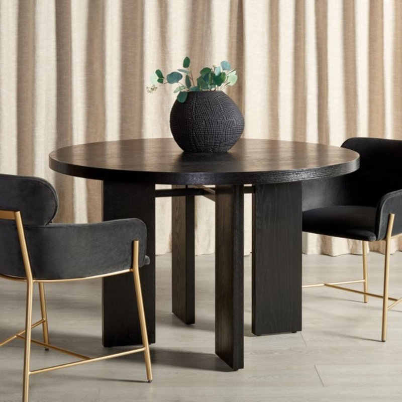 Talitha Round Dining Table, Black