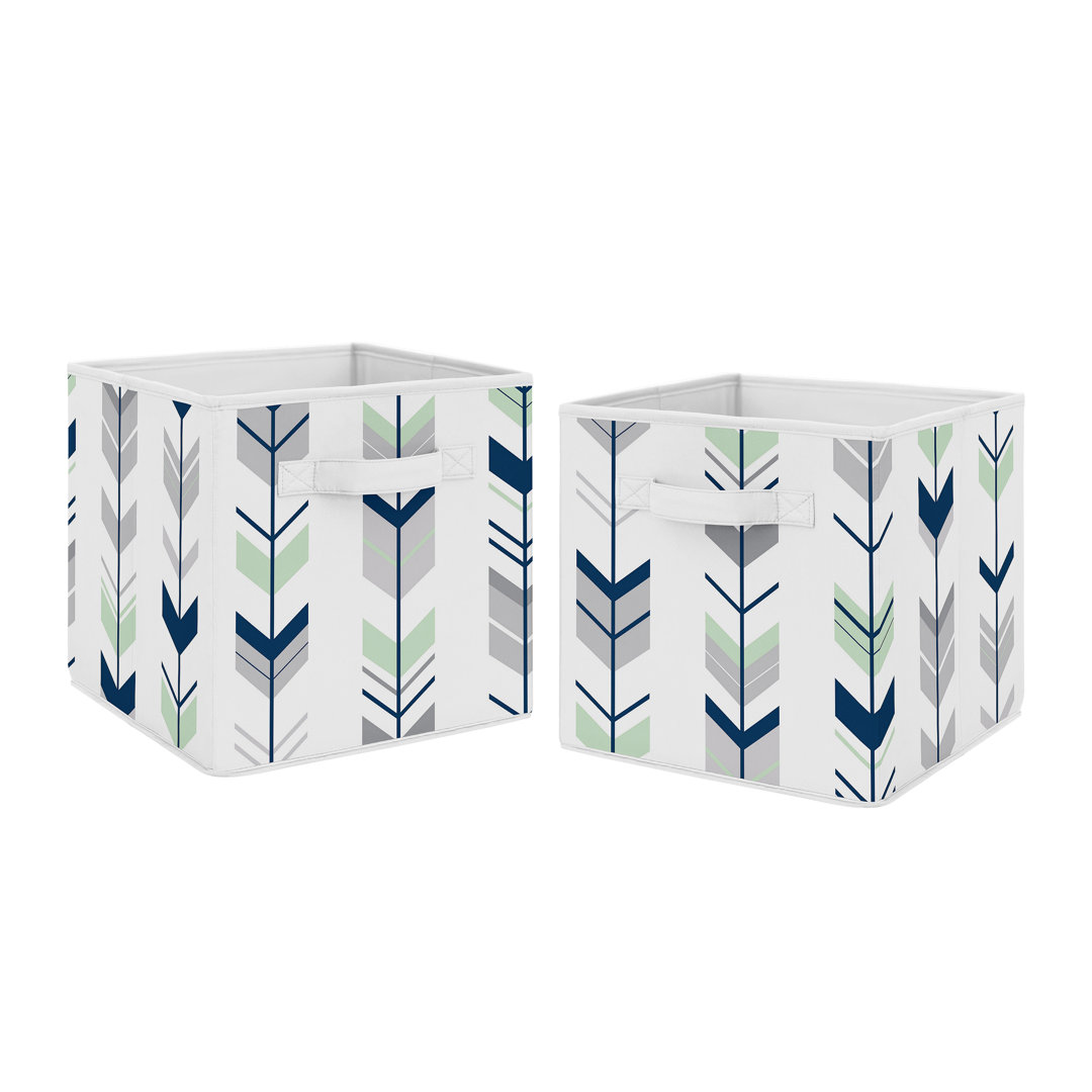 Arrow Fabric Bins (Set of 2) Sweet Jojo Designs 