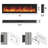 72"Recessed or Wall Mounted Electric Fireplace Heater, 12 Flame Colors, Google & Alexa Home Compatible, Logs & Crystals, Remote Control-1017943733