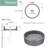 Regatta Poured Circular Vessel Bathroom Sink-86135116