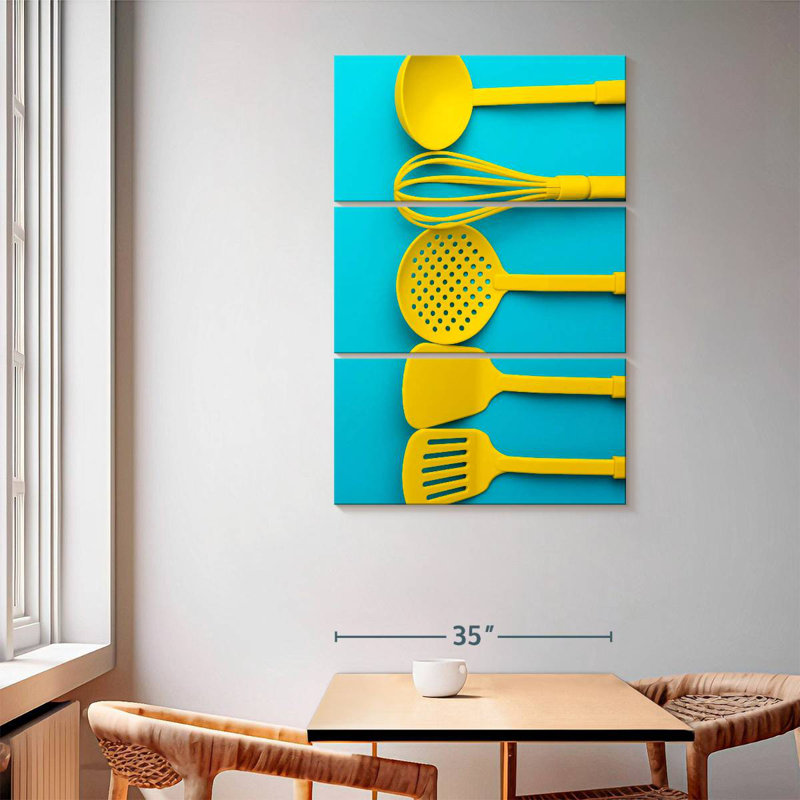Senne Yellow Kitchen Tools, 65" H x 42" W