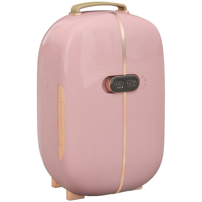 Portable Skincare Fridge With Led Display, 12L Mini Fridge For Beauty, Makeup And Cosmetics, Small Refrigerator Cooler For Bedroom, Home Office, Desktop