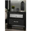 Table de chevet luxueuse 1 pièce 2 tiroirs Glam
