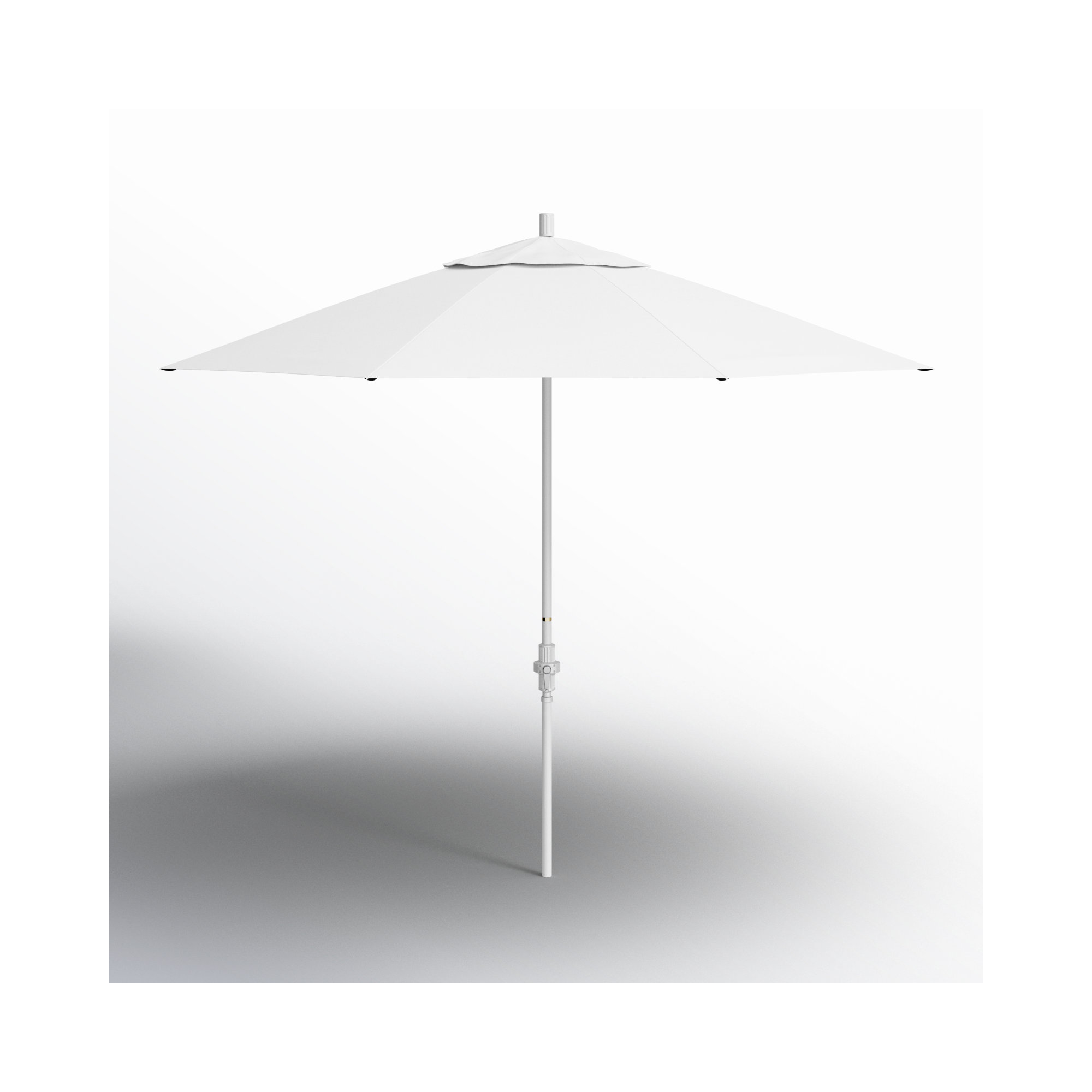 Calline 108'' Outdoor Umbrella, White - Olefin