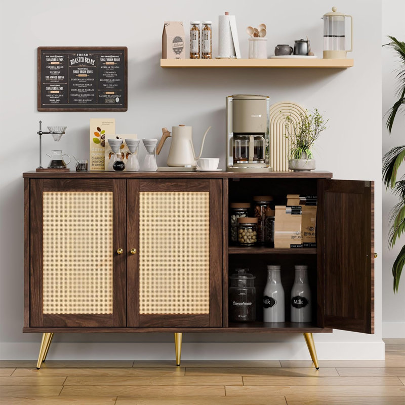 Hissop 3-Door Accent Cabinet, Walnut