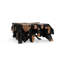 Cypress Root 40" Square Coffee Table Black/Natural