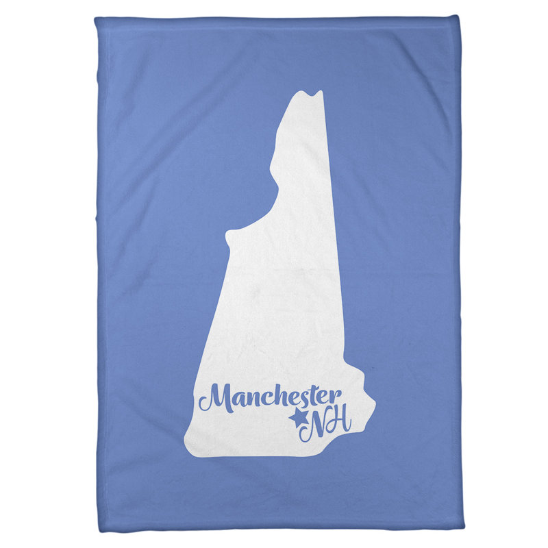 Jeté à polaire new hampshire manchester, l 62,5 po x L 82,5 po, bleu