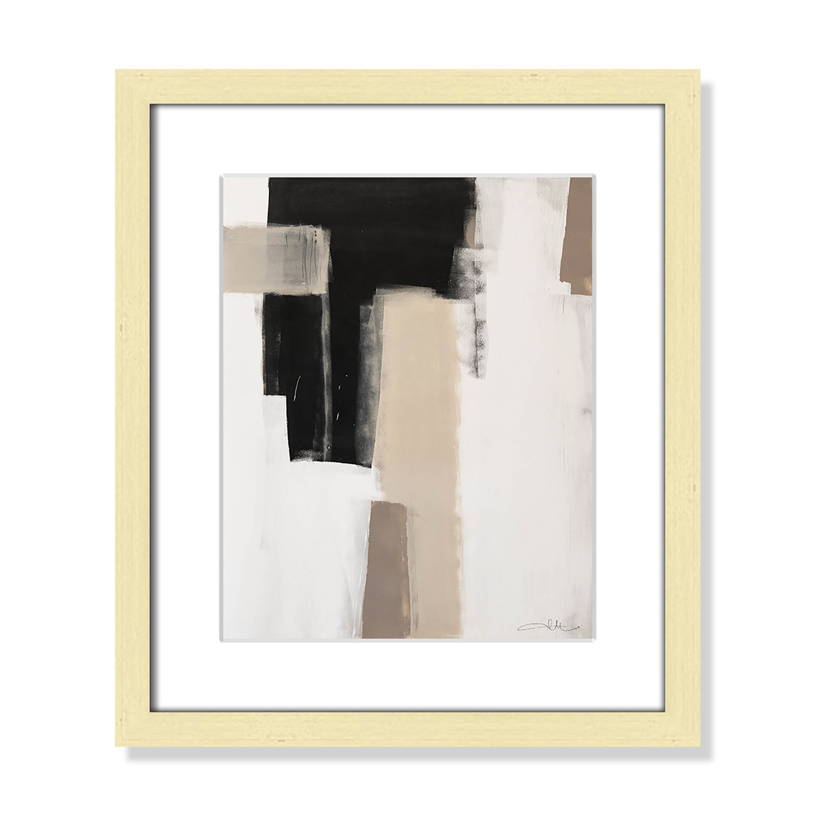 Earth Scapes I Print, 15" H x 13" W x 1.25" D, Gold Matted Picture Framed