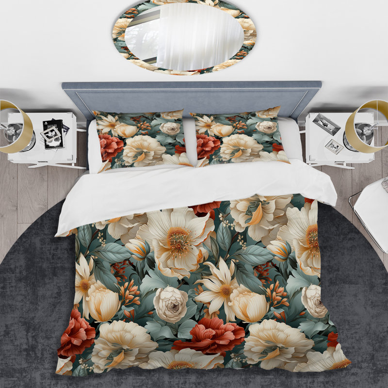 Ensemble de housse de couette Boho Victorian Romance Victorian, Housse de couette pour très grand lit et 2 très