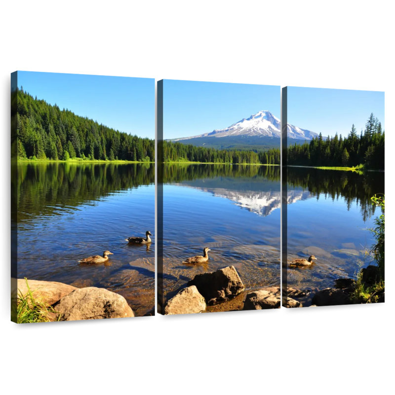 Alvord Trillium Lake Ducks, 28" H x 45" W
