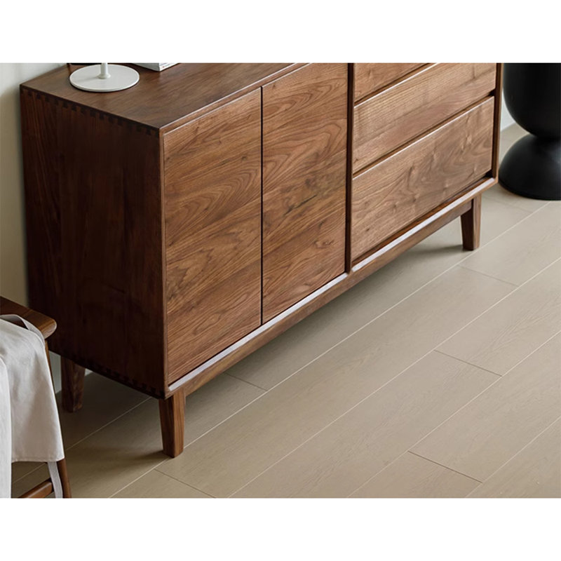 Armoire d'appoint rétro tout en bois massif