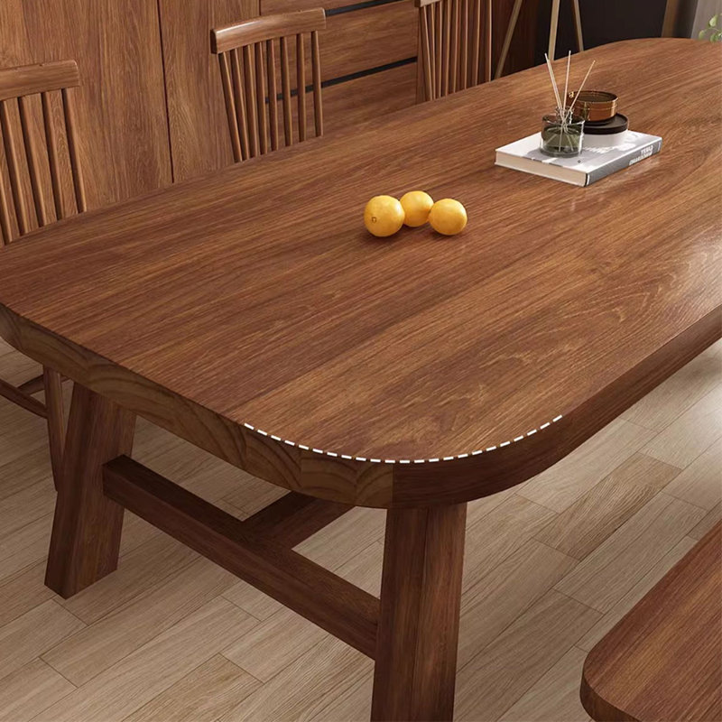 Ensemble de table de salle à manger en bois massif de style américain., H 29,5 po x L 62,9 po x l 31,4 po
