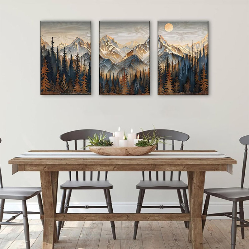 3 Piece Wrapped Canvas Print, 60cm H x 40cm W