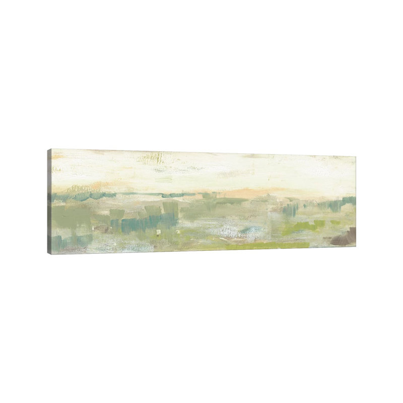 Greenery Horizon Line II by Jennifer Goldberger - Wrapped Canvas Panoramic Painting, 30.48 cm H x 91.44 cm W x 1.91 cm D