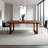 Brown Rectangular Solid Wood Lounge Table-119343836