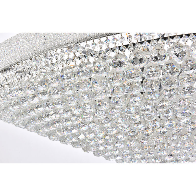 Lustre en chrome 48 lumières Elegant Lighting Primo, Coupe royale, Chrome