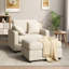 Chaise longue rembourrée avec repose-pieds et deux coussins de 40 po Atlai-751513201