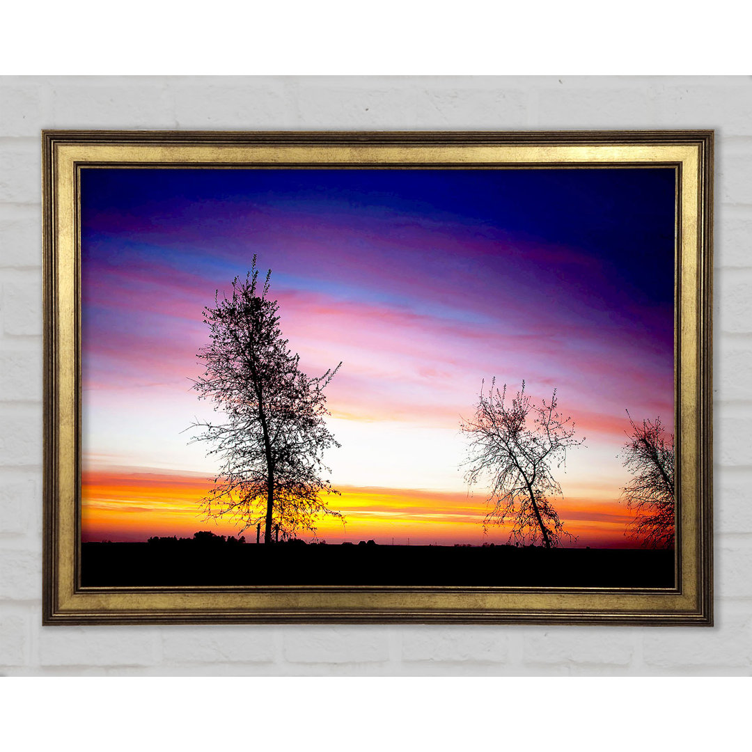 Gerahmtes Wandbild Winter Rainbow Sunrise