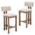 Beige Linen/Natural Wood Frame