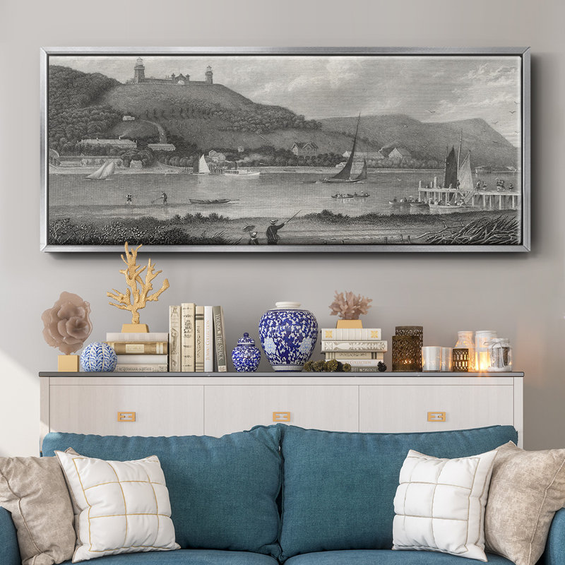«The Highlands of the Neversink», reproduction sur toile flottante, H 20 po x l 50 po x P 1,5 po, Argent