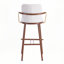 Tabouret de bar rembourré avec structure en métal