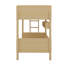 Lit superposé simple en bois avec 3 tablettes de rangement-917091397