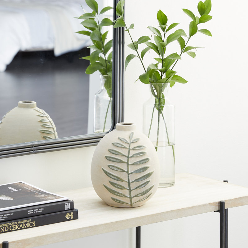  Stoneware Table Vase, H 7,7 po x l 7 po x P 7 po
