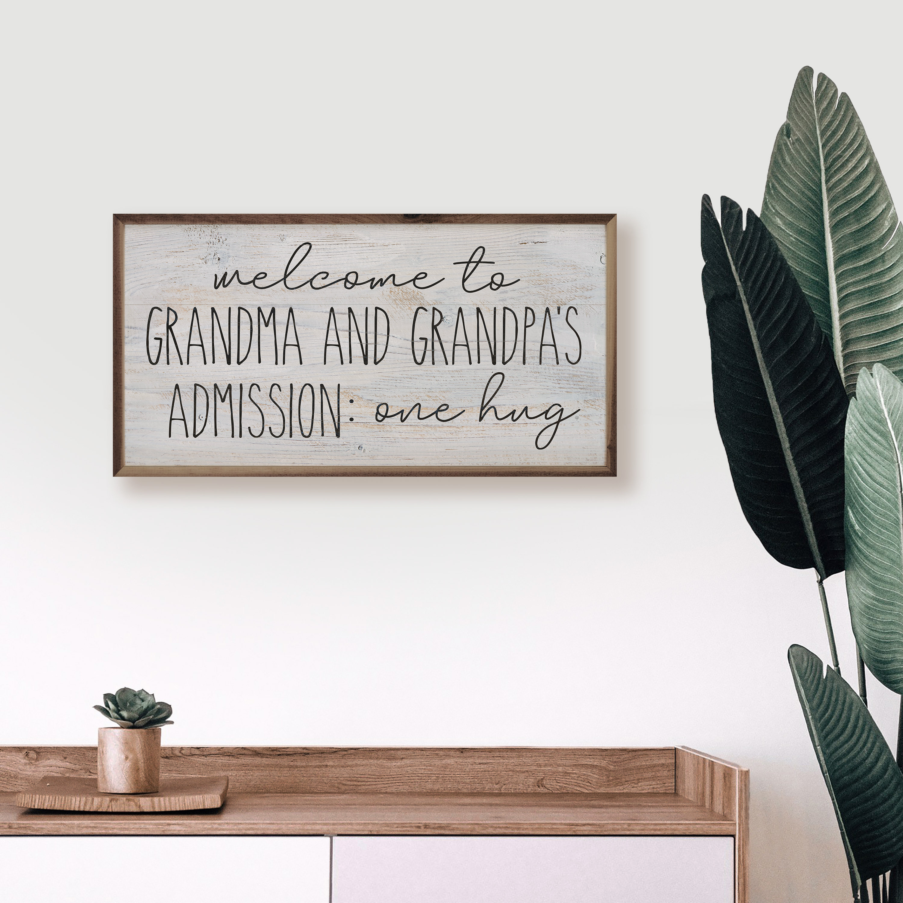 Trinx Welcome To Grandma And Grandpa's Whitewash | Wayfair