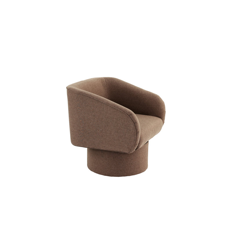 Chaise contemporaine revêtue de café rembourrée - Convient à plusieurs espaces pivotants pour transformer votre espace de vie