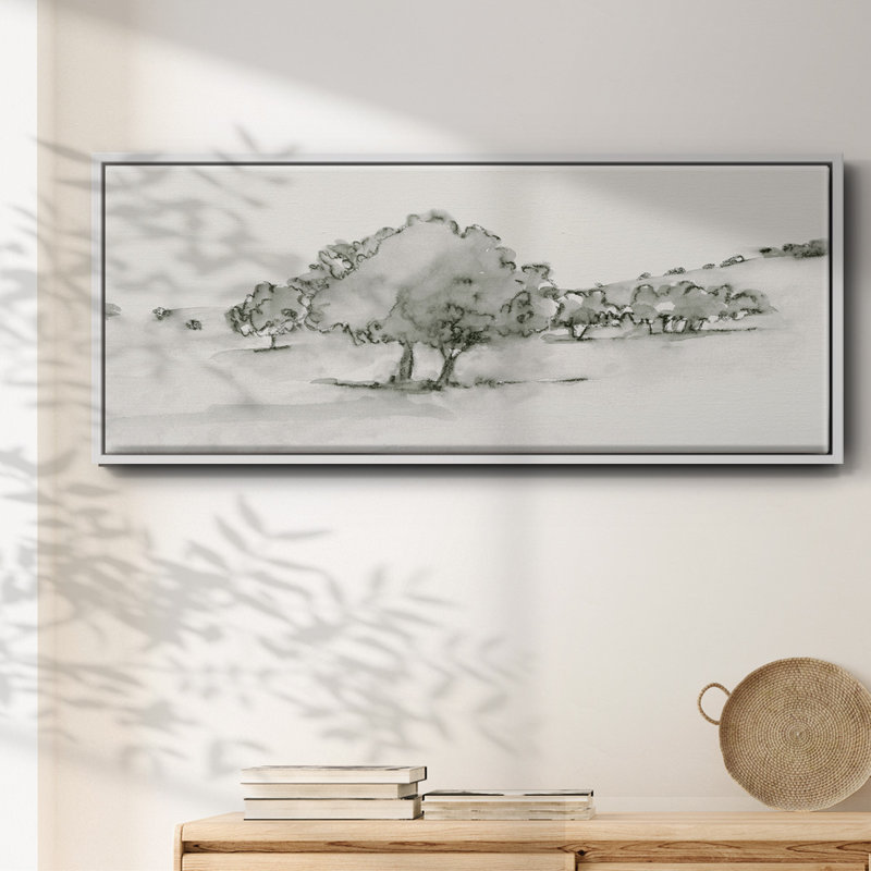 Scénario Scribble II encadré sur toile, H 12 po x l 30 po x P 1,5 po, Blanc