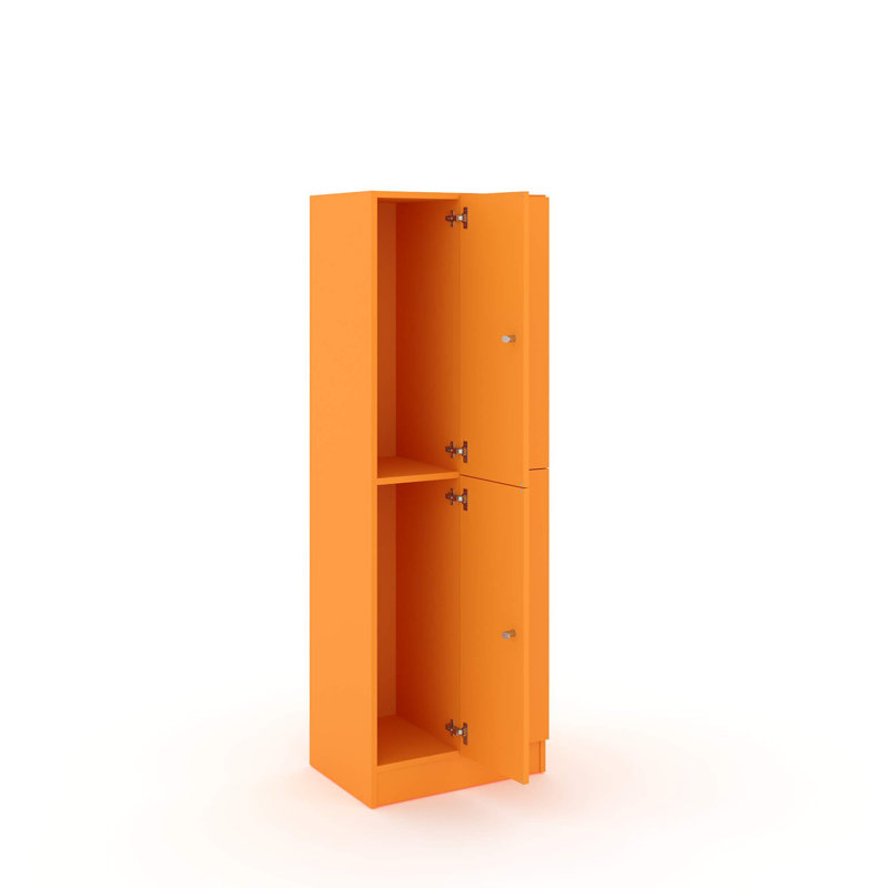 Armoire-penderie double à quatre compartiments avec porte