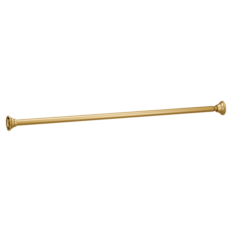 Tringle de rideau de douche droite à tension réglable de 44 po à 72 po Moen, Or
