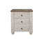 Ensemble de chambre à coucher à panneaux 2 et 4 en mélamine blanc antique et brun Caputto Charleen-414670453
