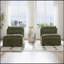Chaise longue simple avec dossier, entièrement compressée pour le salon et la chambre à coucher, polyester, vert-825721552