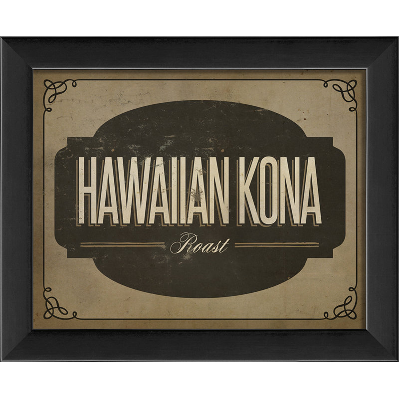 « hawaii kona », art textuel encadré