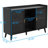 Ermo Wine Bar Cabinet with Led Light, Home Coffee Cabinet with Wine and Glass Rack-347748943