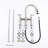 Bridge Style Kitchen Faucet In Brushed Nickel, Pull-Down Spray Feature, Dual Handle For Accurate Water Flow & Temperature, 360 Rotatable High Arc Nozzle, Brass, Soundless Splash- Aerator Nickel With-1956657869