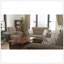 Causeuse convertible rembourrée avec rangement, chenille en polyuréthane beige / brun-463403122