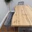Wooden Brown Dining Table with 2 Velvet Chairs and 2 Grey Padded Benches, Dining Room Furniture-1790166713-1801696920